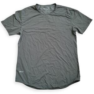 BYLT Premium Basics Drop Cut Crew Neck Green Geometric Dot Shirt Gym Men Sz L